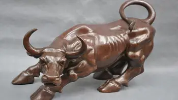 16'' China Zodiac Bull Year OX Bring Wealth Bronze Statue 
16'' China Zodiac Bull Year OX Bring Wealth Bronze Statue