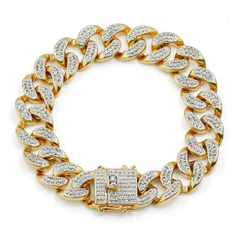 Pulseras Mujer Micro Pave CZ Jewelry Gift bracelet hip hop Cuban men's hip hop jewelry bracelet in Europe and America
Pulseras Mujer Micro Pave CZ Jewelry Gift bracelet hip hop Cuban men's hip hop jewelry bracelet in Europe and America