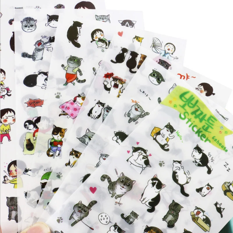 6Pcs/lot Cute cat Decorative Stickers Transparent Pet New Phone Stickers Diary Stickers Scrapbook Paper Toy Stickers stationery
6Pcs/lot Cute cat Decorative Stickers Transparent Pet New Phone Stickers Diary Stickers Scrapbook Paper Toy Stickers stationery