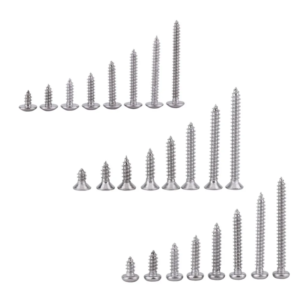 200pcs/set M3 SS304 Stainless Steel Cross Screws M3 Self-Tapping Screw Kit Fastener Hardware Pan/Flat/Truss Head Optional
200pcs/set M3 SS304 Stainless Steel Cross Screws M3 Self-Tapping Screw Kit Fastener Hardware Pan/Flat/Truss Head Optional