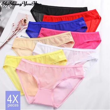 4pcs Full Lace Transparent Underwear Women Sexy Seamless Briefs Ladies Solid Thin Mid Rise Lingerie XL Big Size Panties Women
4pcs Full Lace Transparent Underwear Women Sexy Seamless Briefs Ladies Solid Thin Mid Rise Lingerie XL Big Size Panties Women