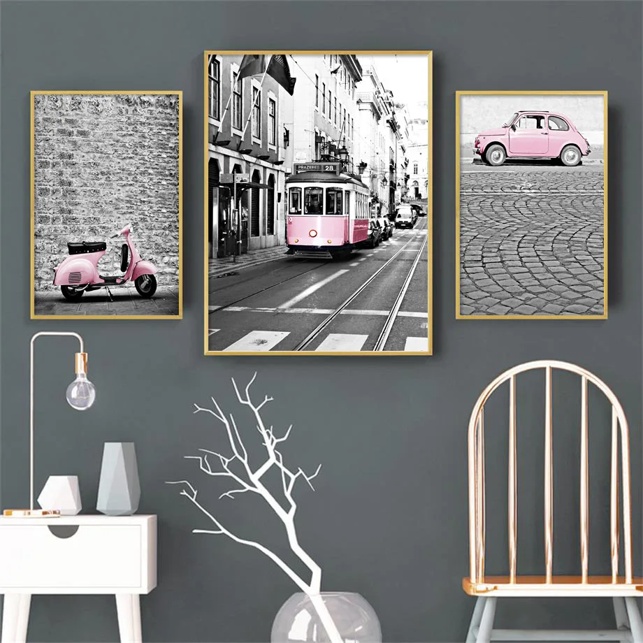 Street Pink Bus Moped Car Nordic Posters And Prints Wall Art Canvas Painting Vintage Poster Wall Pictures For Living Room Decor
Street Pink Bus Moped Car Nordic Posters And Prints Wall Art Canvas Painting Vintage Poster Wall Pictures For Living Room Decor