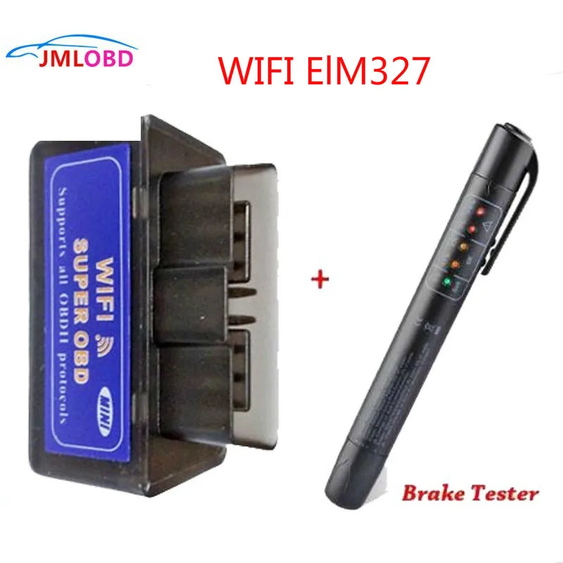 Super Elm327 V1.5 WIFI OBD2 Code Reader ELM 327 OBDII V1.5 Diagnostic Tool Brake Fluid Tester Pen Android/IOS Car Scanner
Super Elm327 V1.5 WIFI OBD2 Code Reader ELM 327 OBDII V1.5 Diagnostic Tool Brake Fluid Tester Pen Android/IOS Car Scanner