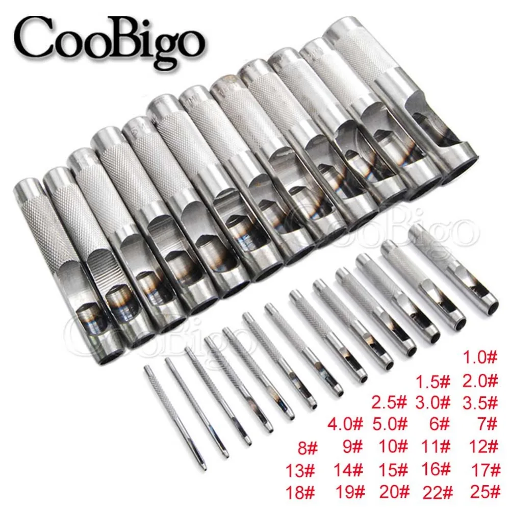 25 Size Pick Leather Tools Leather Punch Leathercraft Hole Craft Set Hollow Puncher Belt Punch 1.0mm-25mm for Clothing Canvas
25 Size Pick Leather Tools Leather Punch Leathercraft Hole Craft Set Hollow Puncher Belt Punch 1.0mm-25mm for Clothing Canvas