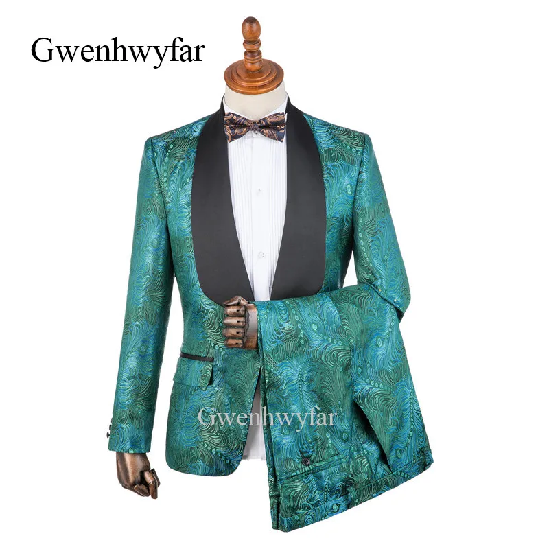 Gwenhwyfar Design Gorgeous Phoenix Pattern Men Suits Custom Made Shawl Black Lapel Prom Blazer Pant Tuxedo For Men Wedding Suits
Gwenhwyfar Design Gorgeous Phoenix Pattern Men Suits Custom Made Shawl Black Lapel Prom Blazer Pant Tuxedo For Men Wedding Suits