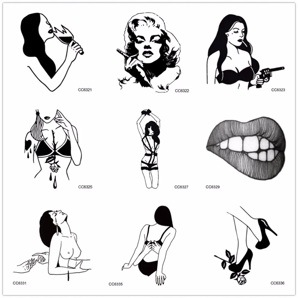 10pcs/lot Rocooart Sexy Women Temporary Tattoo Sticker Old School Vintage Style Tattoo Sticker Tatuagem Fake Tattoo for Body Art
10pcs/lot Rocooart Sexy Women Temporary Tattoo Sticker Old School Vintage Style Tattoo Sticker Tatuagem Fake Tattoo for Body Art
