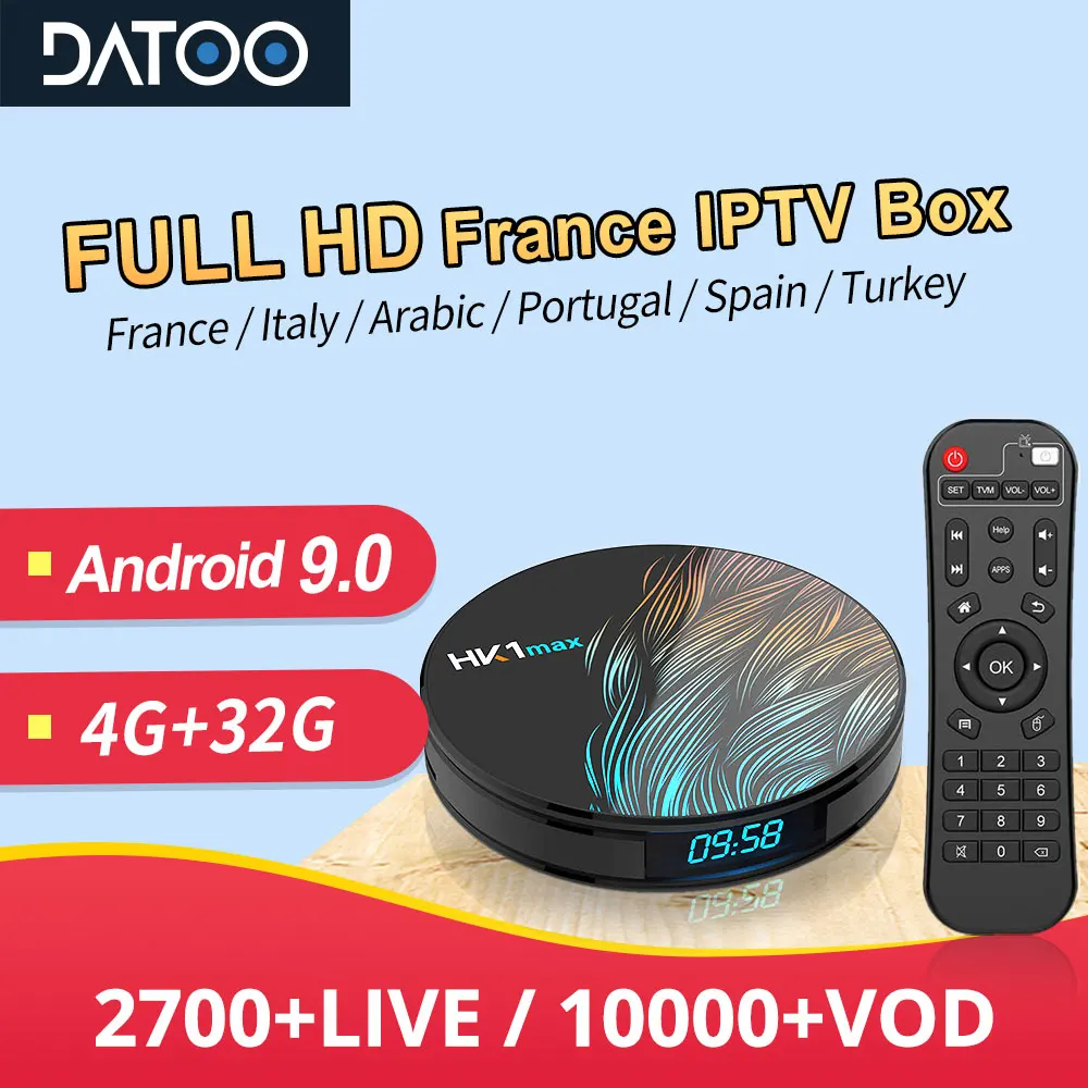 1 Year IPTV France Arabic Portugal Turkey DATOO HK1 MAX Android 9.0 BT Dual-Band WIFI IPTV France Arabic Italy Turkey Portugal
1 Year IPTV France Arabic Portugal Turkey DATOO HK1 MAX Android 9.0 BT Dual-Band WIFI IPTV France Arabic Italy Turkey Portugal