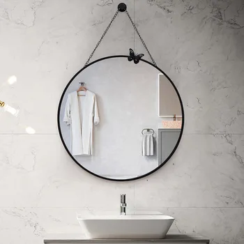 Nordic bathroom mirror wall hanging bathroom mirror makeup mirror toilet toilet decorative mirror round LM3181558
Nordic bathroom mirror wall hanging bathroom mirror makeup mirror toilet toilet decorative mirror round LM3181558