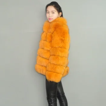 Real fur Fox fur coat Woman 2019 new models Stand collar Long sleeves Transverse stripe 12
Real fur Fox fur coat Woman 2019 new models Stand collar Long sleeves Transverse stripe 12