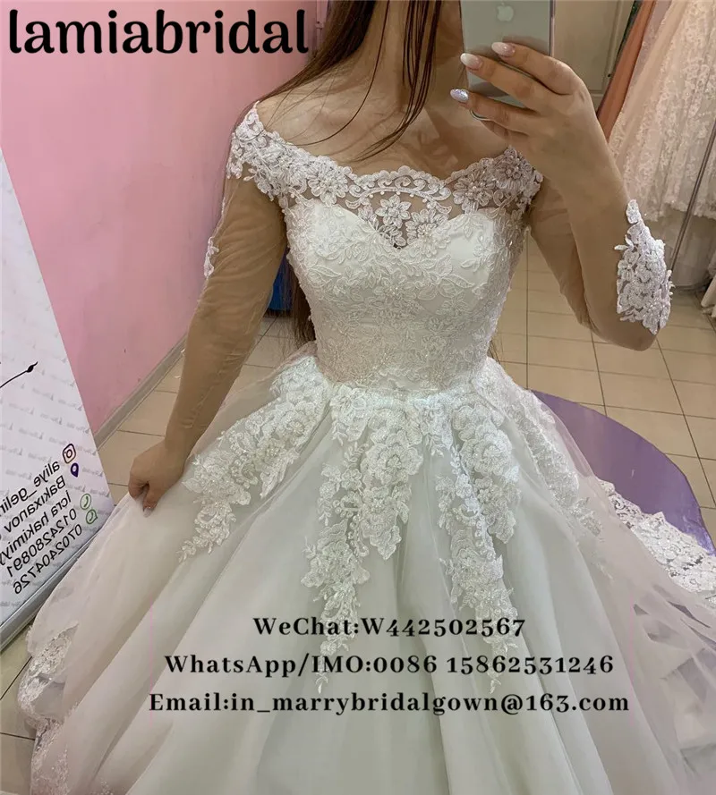 Princess Ball Gown Lace Wedding Dresses 2019 Vestido De Novia Long Sleeves Off Shoulder Plus Size Arabic Muslim Bridal Gowns
Princess Ball Gown Lace Wedding Dresses 2019 Vestido De Novia Long Sleeves Off Shoulder Plus Size Arabic Muslim Bridal Gowns