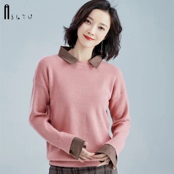 ASLTW Fake Two Piece Women Sweater Autumn Winter Fashion Loose Lattice Splice Pullover Knitwear Long Sleeve Jumper
ASLTW Fake Two Piece Women Sweater Autumn Winter Fashion Loose Lattice Splice Pullover Knitwear Long Sleeve Jumper