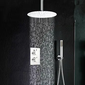 doccia Bathroom Ceiling Shower 8" 2mm Rainfall Shower Thermostatic Mixer Valve+Handheld Shower Head Kit Set Pommeau Douche
doccia Bathroom Ceiling Shower 8" 2mm Rainfall Shower Thermostatic Mixer Valve+Handheld Shower Head Kit Set Pommeau Douche