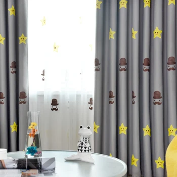 Cartoon Beard Star Blackout Curtain for Kids Room boy Curtains for Bedroom Baby Room Window Grey Drapes Custom Panel T&167#40
Cartoon Beard Star Blackout Curtain for Kids Room boy Curtains for Bedroom Baby Room Window Grey Drapes Custom Panel T&167#40