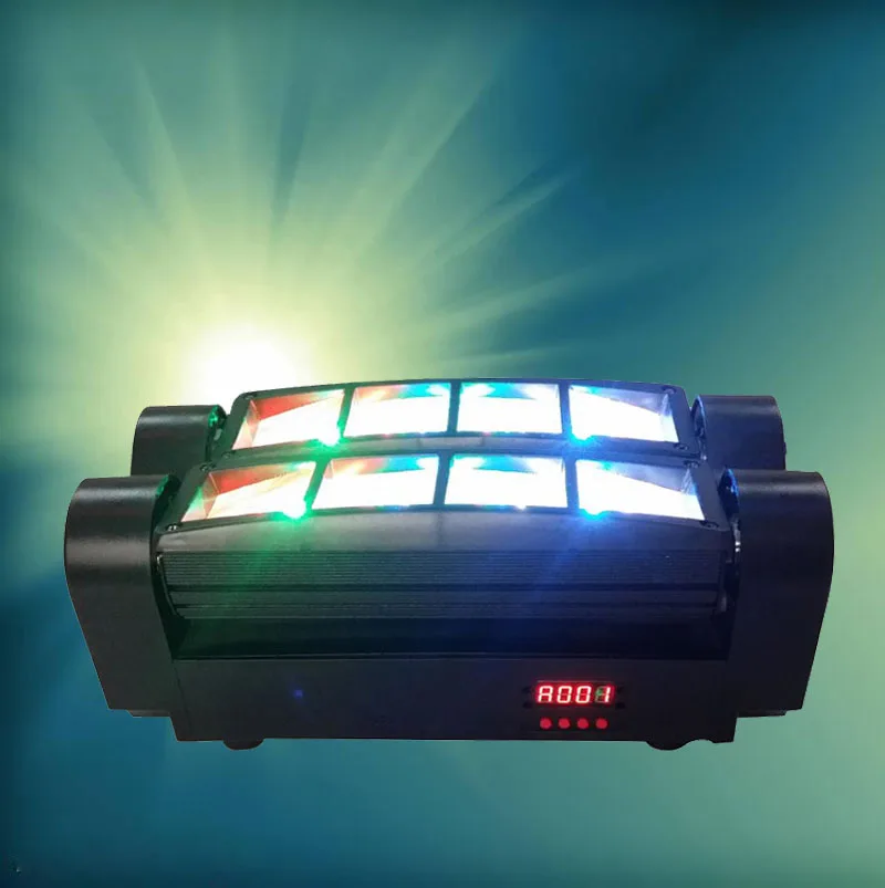 DMX Stage Moving Head Light 8x10W RGBW 4in1 LED Mini Spider Beam Light for Weeding Disco Bars DJ KTV Party
DMX Stage Moving Head Light 8x10W RGBW 4in1 LED Mini Spider Beam Light for Weeding Disco Bars DJ KTV Party
