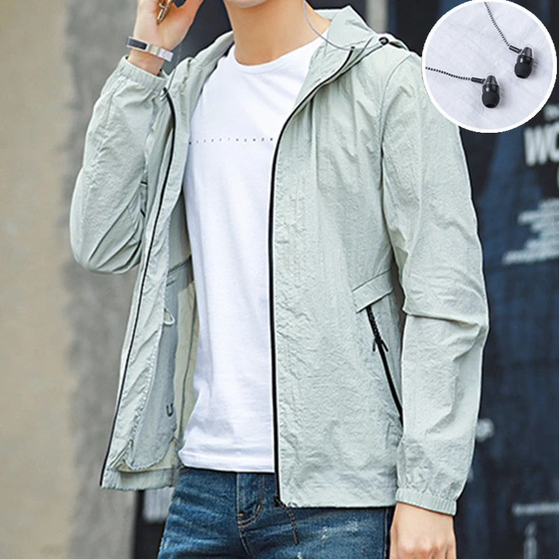 Summer new sun protection clothing men's outdoor sports UV protection running light couple breathable jacket with headphones
Summer new sun protection clothing men's outdoor sports UV protection running light couple breathable jacket with headphones