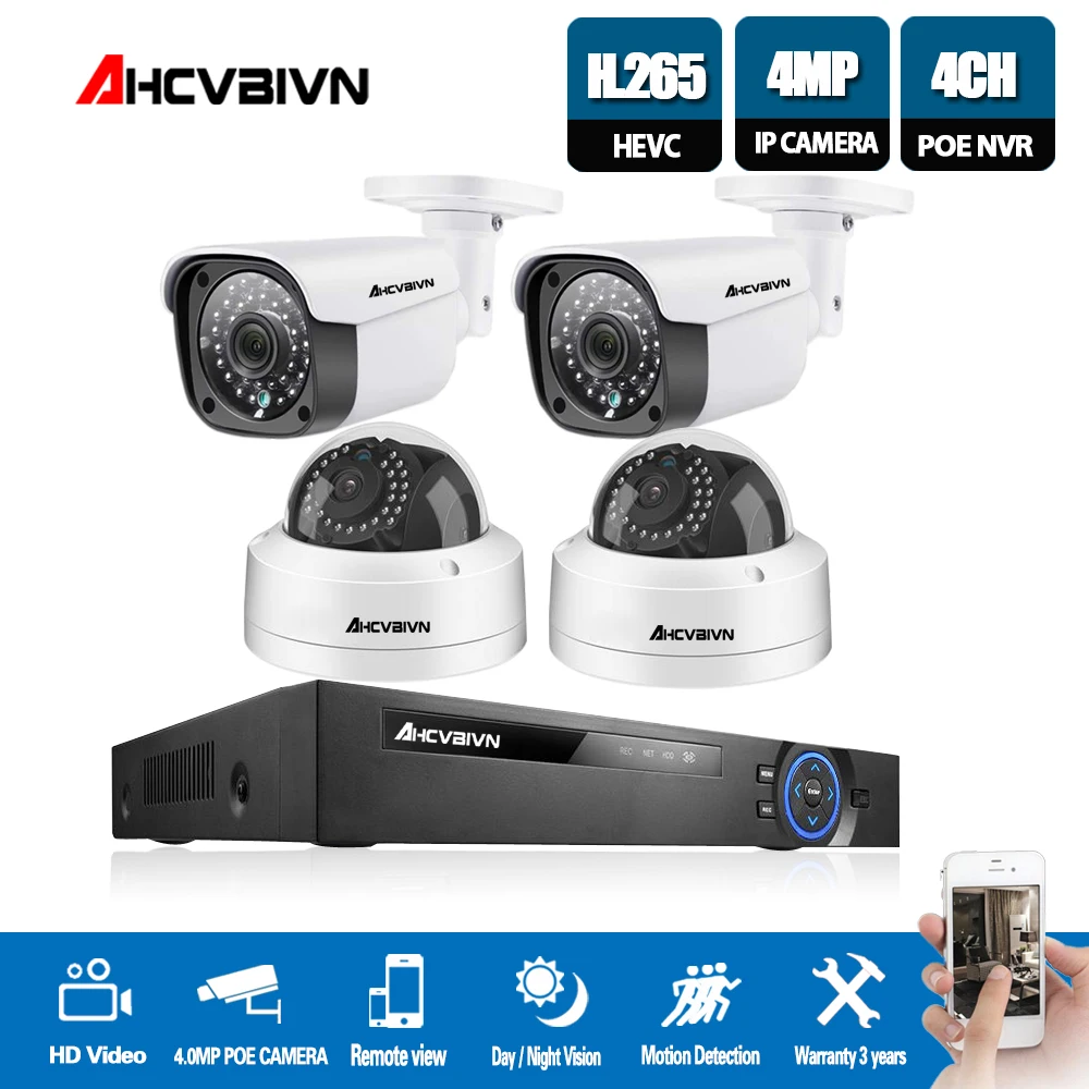 HD 4CH 5MP 1080P HDMI 48V POE 5MP NVR CCTV Camera System Outdoor Security 4.0MP IP Camera P2P Video Surveillance System NVR Kit
HD 4CH 5MP 1080P HDMI 48V POE 5MP NVR CCTV Camera System Outdoor Security 4.0MP IP Camera P2P Video Surveillance System NVR Kit