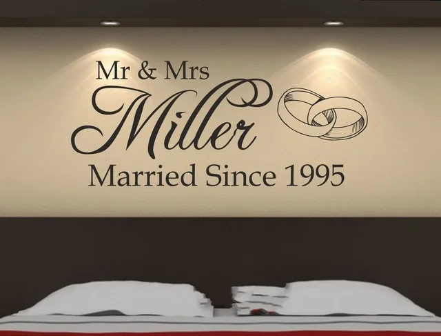 Custom-made Personalized Mr&Mrs Wedding Romantic Wall Sticker Decal Removable Bedroom Art Vinyl Decor Decoration
Custom-made Personalized Mr&Mrs Wedding Romantic Wall Sticker Decal Removable Bedroom Art Vinyl Decor Decoration