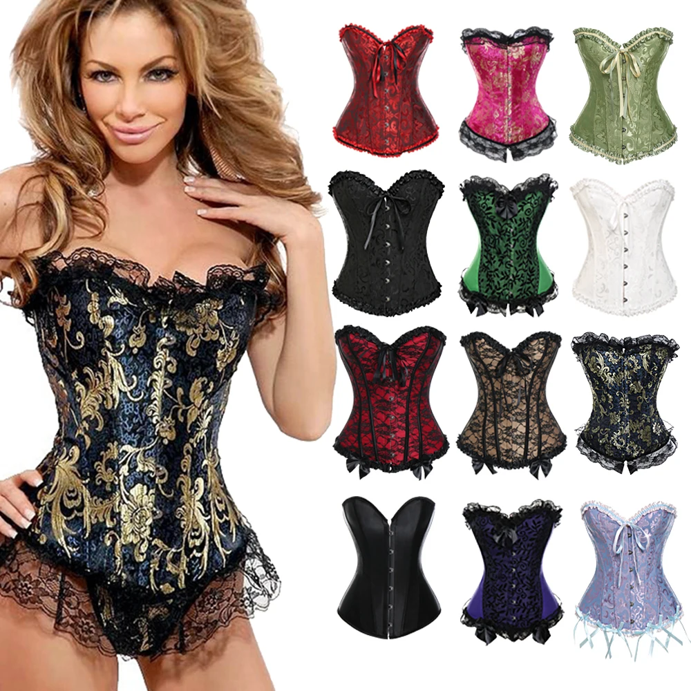 Sexy Lingerie Jacquard Lace up Back Waist Trainer Corset Top Underwear Fat Burner And Weight Loss Plus Size Corpete Corselet
Sexy Lingerie Jacquard Lace up Back Waist Trainer Corset Top Underwear Fat Burner And Weight Loss Plus Size Corpete Corselet