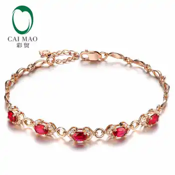 CaiMao 18KT/750 Rose Gold 1.82 ct Natural Ruby & 0.20 ct Round Cut Diamond Engagement Gemstone Bracelets Jewelry
CaiMao 18KT/750 Rose Gold 1.82 ct Natural Ruby & 0.20 ct Round Cut Diamond Engagement Gemstone Bracelets Jewelry