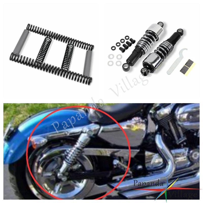 Papanda Motorcycle Chrome Steel Slammer Lowering Kit 10.5" Shock Absorbers for Harley Dyna Sturgis Daytona Super Glide 1991-2005
Papanda Motorcycle Chrome Steel Slammer Lowering Kit 10.5" Shock Absorbers for Harley Dyna Sturgis Daytona Super Glide 1991-2005