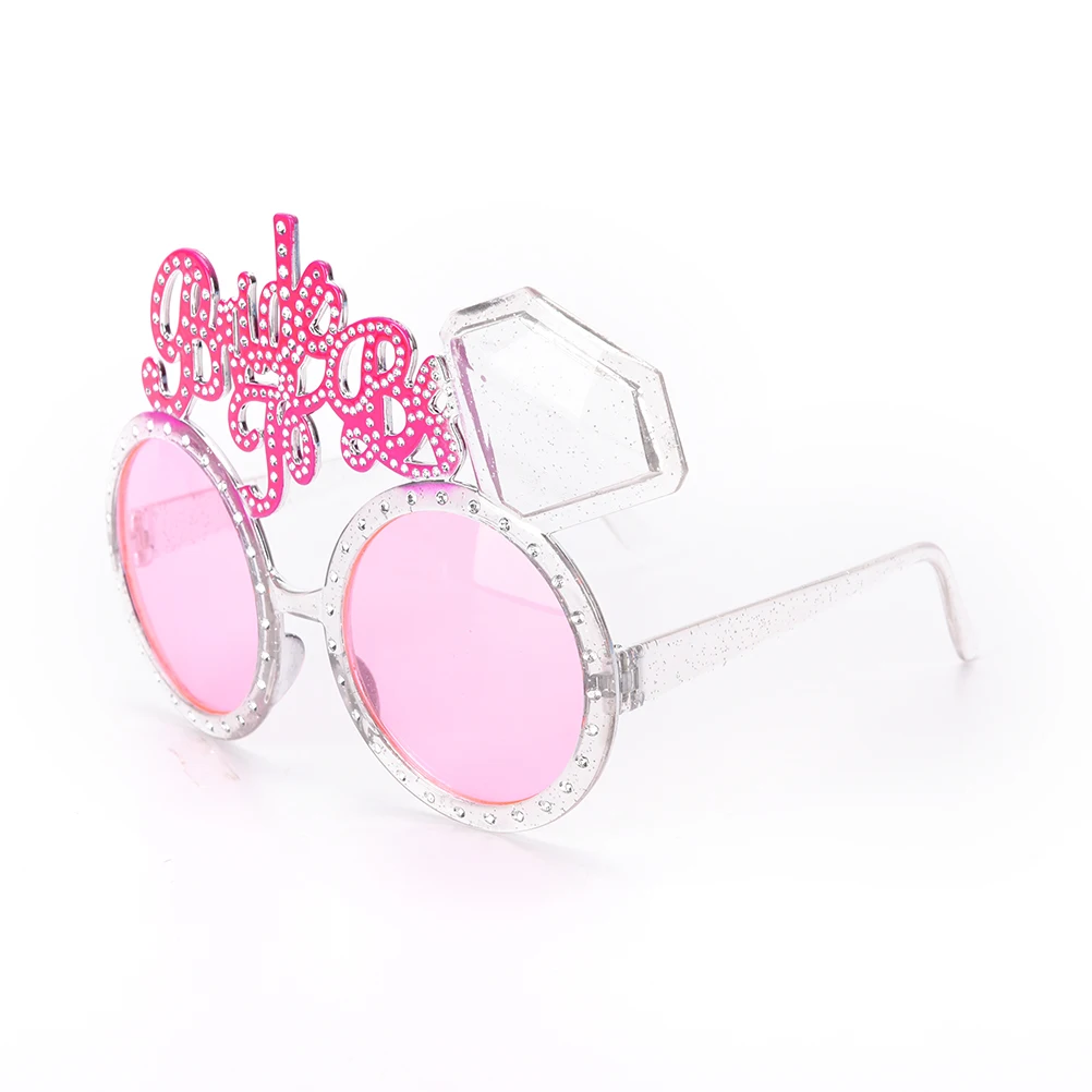 15 x 10cm Bride To Be Glasses Pink Diamond Ring Shower Products Bride Sunglasses Eye Decoration Bachelorette Hen Party Supplies