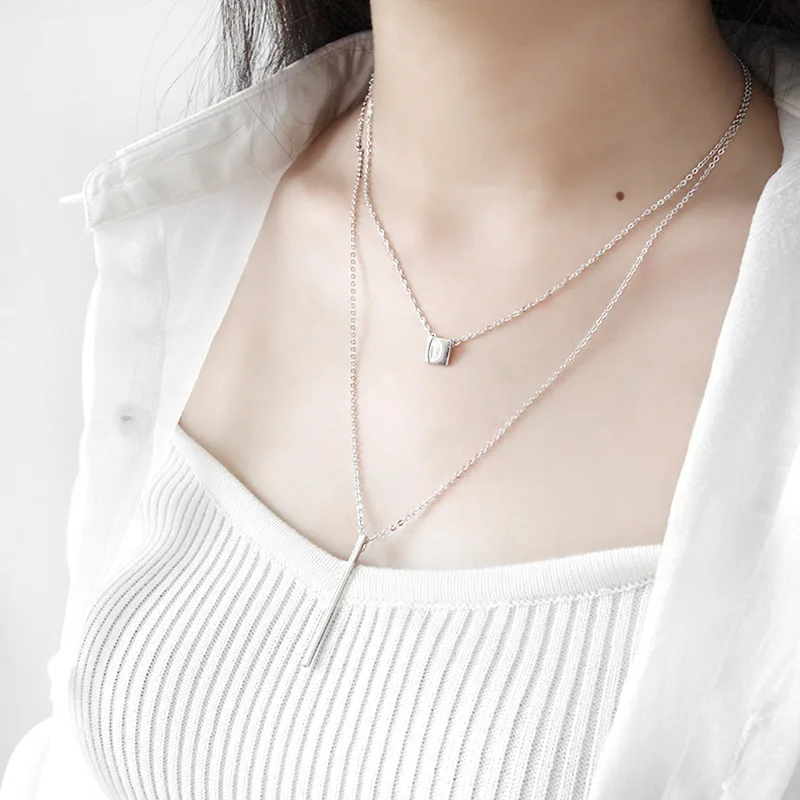 Geometric Vertical Square Square Long Silver Necklace 925 Sterling Silver Pendant Necklaces Birthday Gifts Fine Jewelry WDN030
Geometric Vertical Square Square Long Silver Necklace 925 Sterling Silver Pendant Necklaces Birthday Gifts Fine Jewelry WDN030