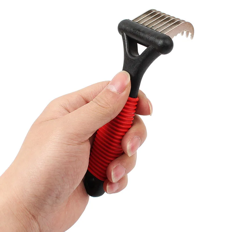 Pet Dematting Comb Professional Grooming Tool Pet Rake for Dogs Cats Best in Removing of Undercoat Mats Knots and Tangled Hair2