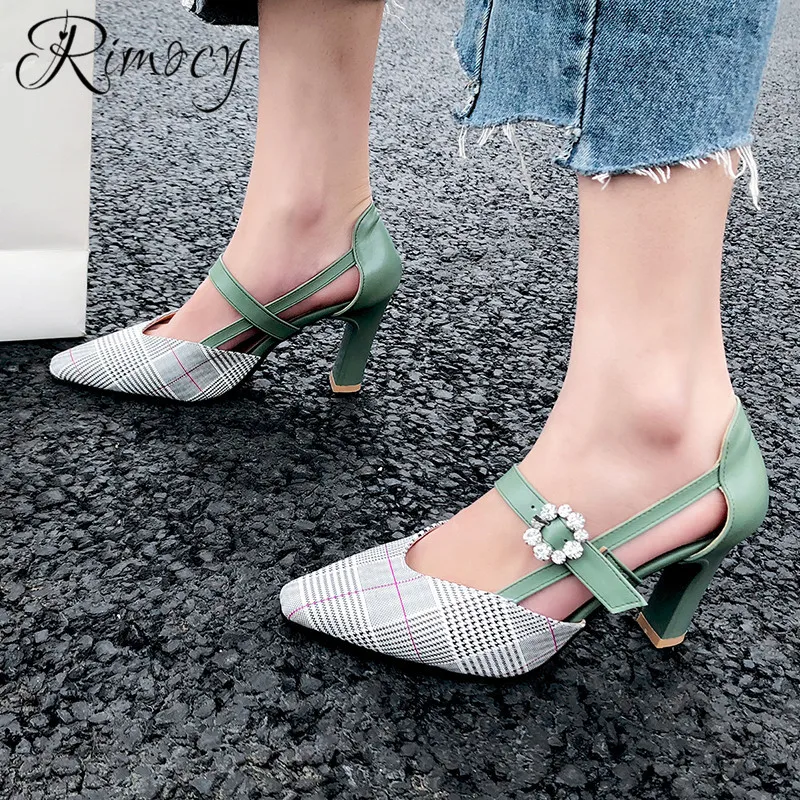 Rimocy high heels pointed toe shoes woman fashion buckle strap crystal pumps mujer 2019 summer new cover heel large size sandals
Rimocy high heels pointed toe shoes woman fashion buckle strap crystal pumps mujer 2019 summer new cover heel large size sandals