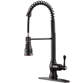 NEW ORB black color pull out kitchen faucet mixer tap Single hole /handle deck mounted Spring faucet 
NEW ORB black color pull out kitchen faucet mixer tap Single hole /handle deck mounted Spring faucet