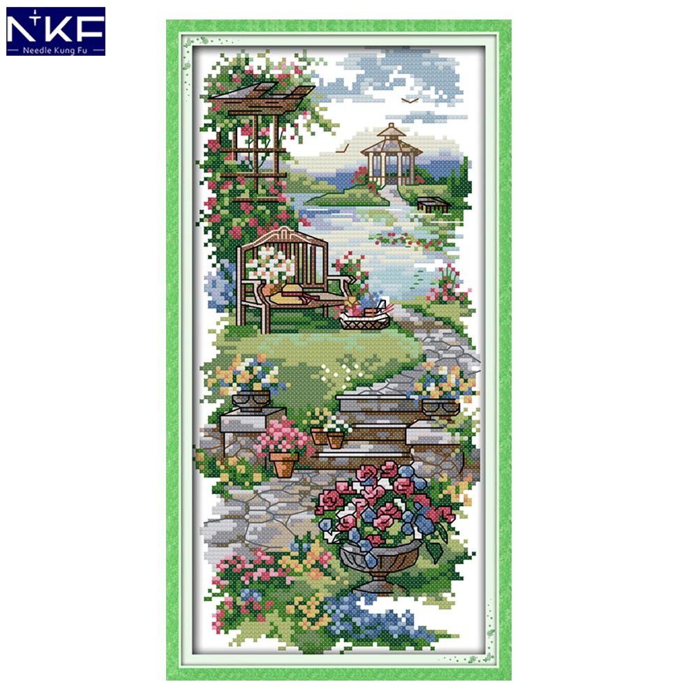 NKF A Tranquil Path Stamped Cross Stitch Pattern DIY Kit Needlework Embroidery Sets Chinese Cross Stitch for Home Decor
NKF A Tranquil Path Stamped Cross Stitch Pattern DIY Kit Needlework Embroidery Sets Chinese Cross Stitch for Home Decor
