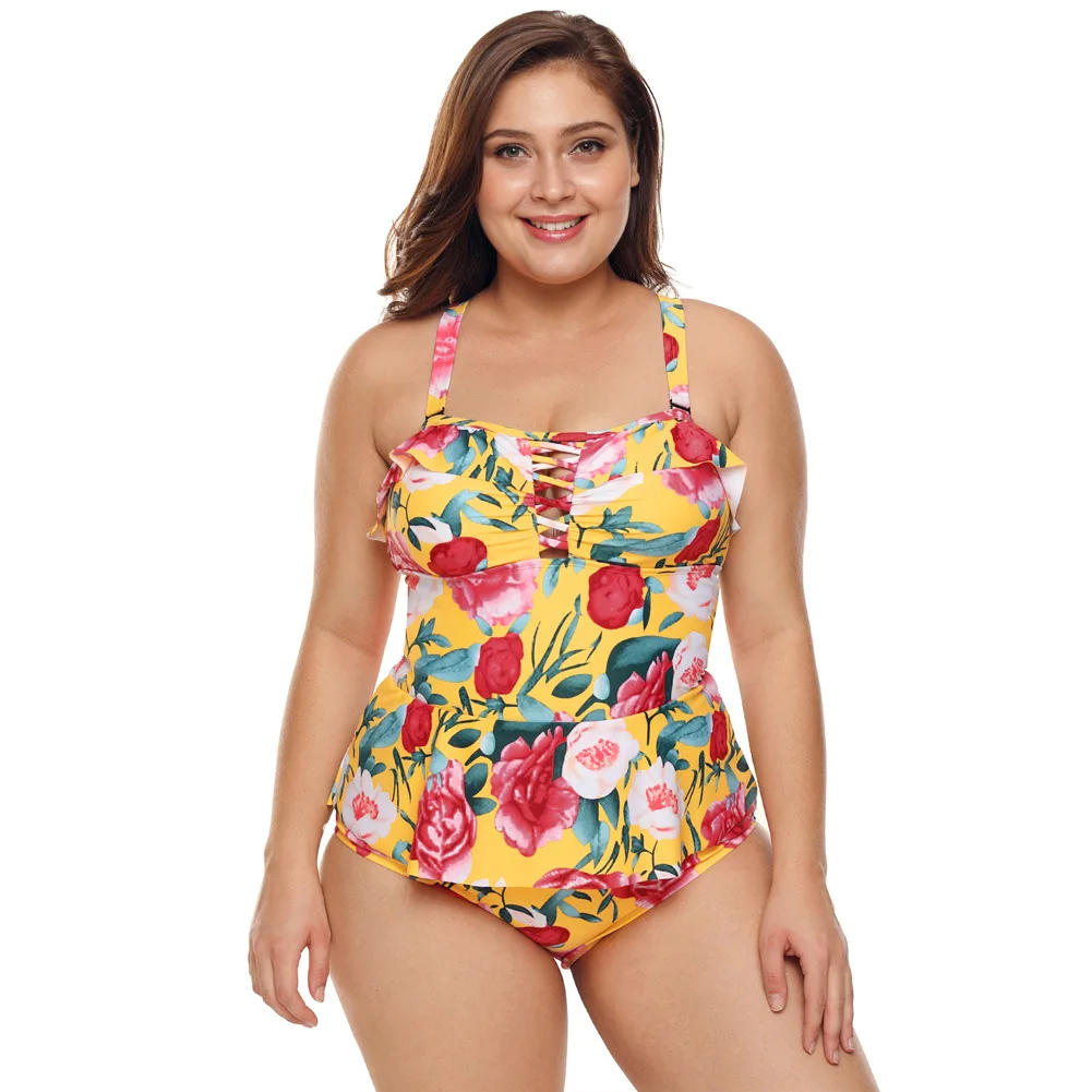Plus Size Swimwear Large-size Printed Bikini Swimsuit Shows Thin and Sexy Hot Spring Women's Swimsuit
Plus Size Swimwear Large-size Printed Bikini Swimsuit Shows Thin and Sexy Hot Spring Women's Swimsuit