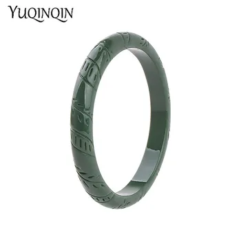 Trendy Resin Cuff Engraved Leaf Bracelets Bangles for Women New Fashion Green Acrylic Bracelet Female Simple Charm Party Jewelry
Trendy Resin Cuff Engraved Leaf Bracelets Bangles for Women New Fashion Green Acrylic Bracelet Female Simple Charm Party Jewelry