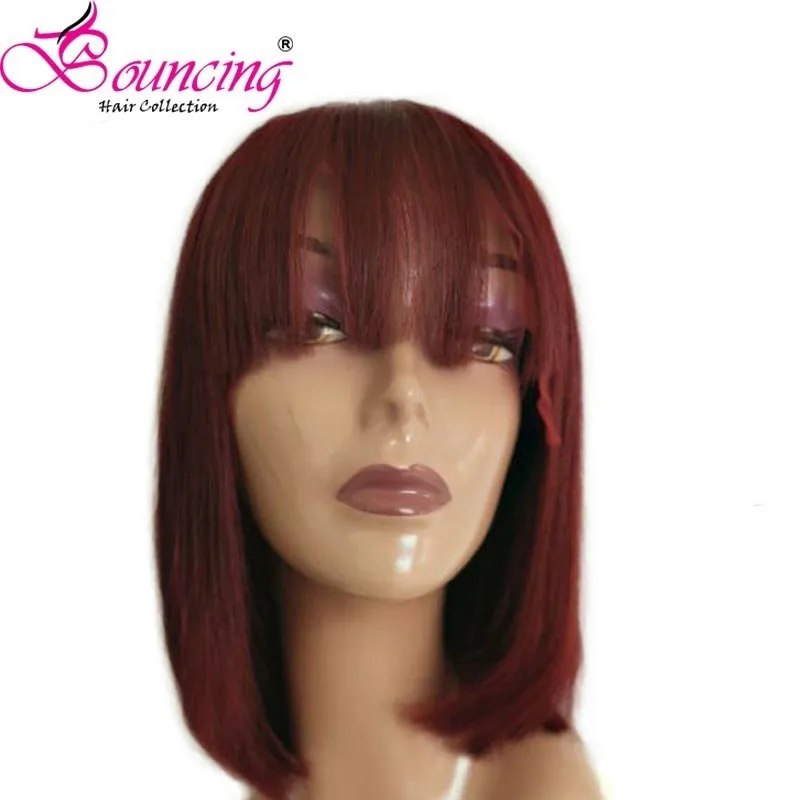 Bouncing Hair Bob Human Hair Lace Front Wigs Brazilian Hair wigs With Bangs 99j Color 100% Remy For Black Women
Bouncing Hair Bob Human Hair Lace Front Wigs Brazilian Hair wigs With Bangs 99j Color 100% Remy For Black Women