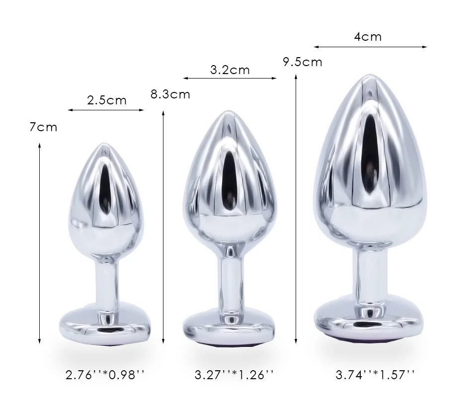 DOMI 3PCS Anal Beads Crystal Jewelry Heart Butt Plug Stimulator Sex Toys Dildo Stainless Steel Anal Plug 4 DOMI 3PCS Anal Beads Crystal Jewelry Heart Butt Plug Stimulator Sex Toys Dildo Stainless Steel Anal Plug 4