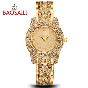 BAOSAILI Luxury Rhinestones Gold Silver Shinning Ladies Dress Watch Women Analog Quartz Clock Ceasuri Relogio Feminino
BAOSAILI Luxury Rhinestones Gold Silver Shinning Ladies Dress Watch Women Analog Quartz Clock Ceasuri Relogio Feminino