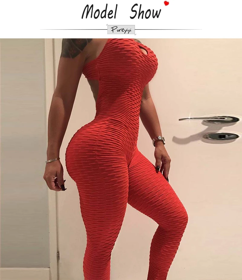 Sexy Fitness Jumpsuit Full Bandage Sporting Bodysuit Sexy Sleeveless Solid Four Colors Bodysuit Backless Women Jumpsuit (2)