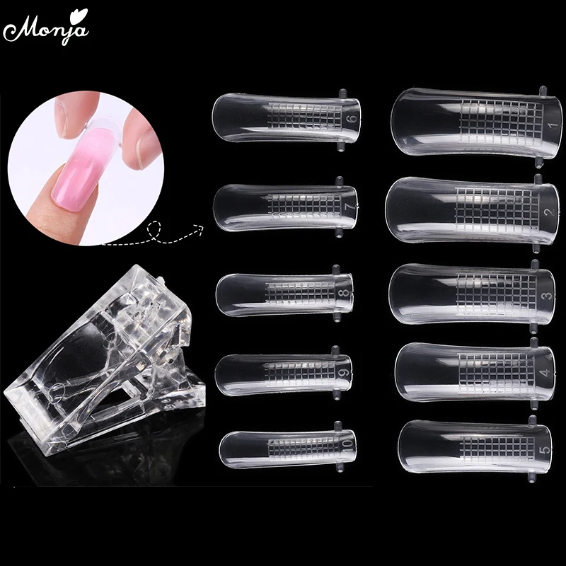Monja 20/100pcs Nail Art False Nail Mold Tips Quick Building Acrylic Poly UV Gel Extension Brush Builder Clip Manicure Tool
Monja 20/100pcs Nail Art False Nail Mold Tips Quick Building Acrylic Poly UV Gel Extension Brush Builder Clip Manicure Tool