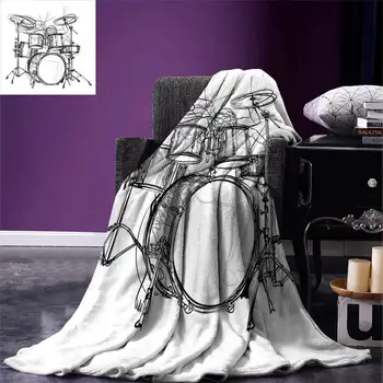 Rock Music Throw Blanket Doodle Drawing Sketch Style Drummer Musical Inspirations Monochrome Arrangement Warm Microfiber
Rock Music Throw Blanket Doodle Drawing Sketch Style Drummer Musical Inspirations Monochrome Arrangement Warm Microfiber