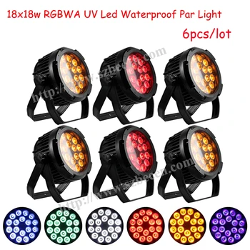 6pcs Led Par Light 18X18W RGBWA UV Quad Color Outdoor Flat Par Can IP65 Waterproof
6pcs Led Par Light 18X18W RGBWA UV Quad Color Outdoor Flat Par Can IP65 Waterproof