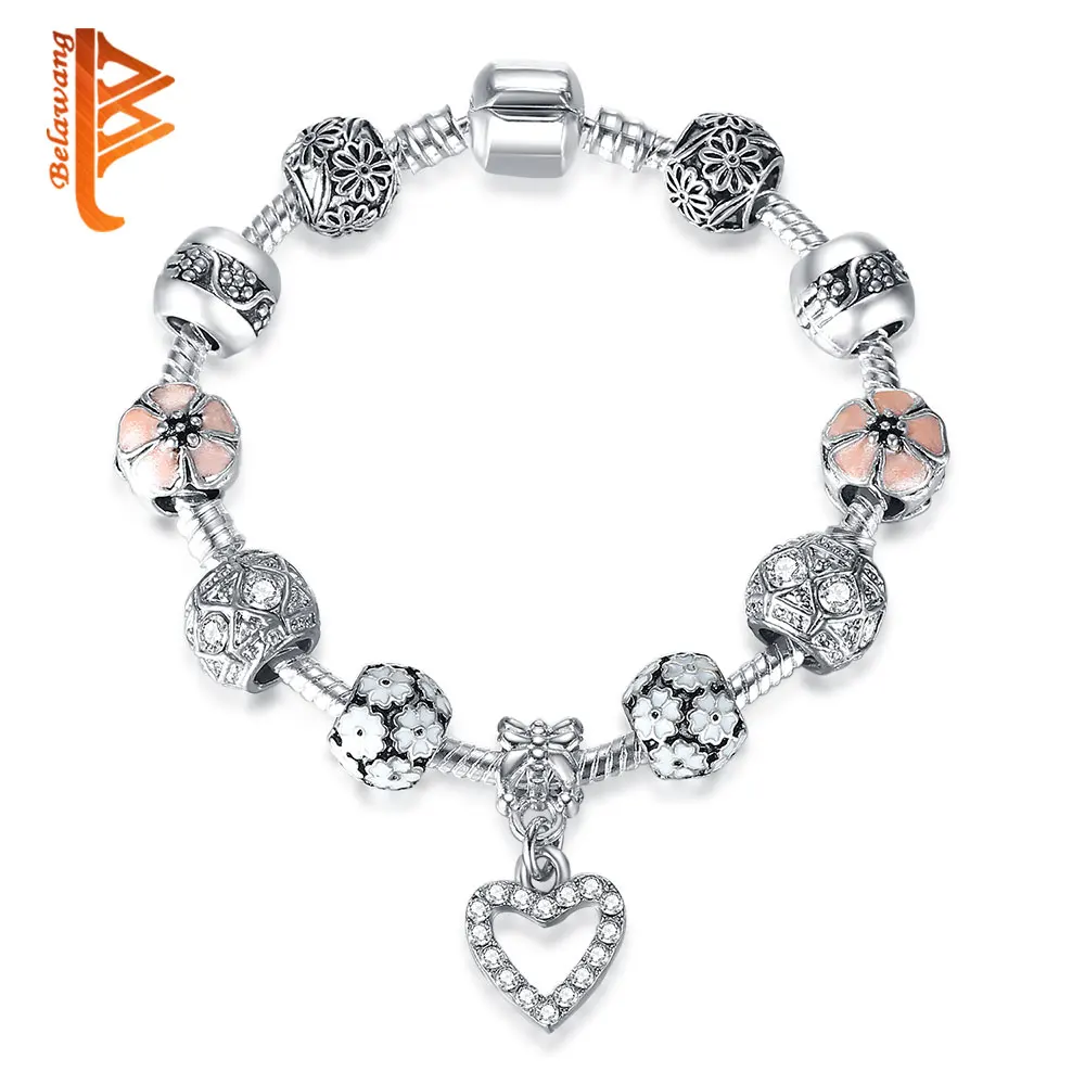 Romantic Original Enamel Flowers Beads Strand Bracelet for Women Antique Silver Color Crystal Endless Love Charm Bracelet Gift
Romantic Original Enamel Flowers Beads Strand Bracelet for Women Antique Silver Color Crystal Endless Love Charm Bracelet Gift