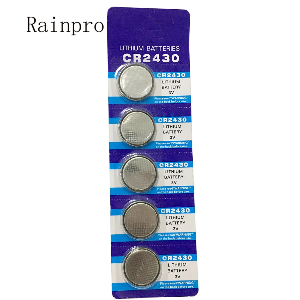 Rainpro 5PCS/LOT CR2430 2430 3V lithium battery coin cell for remote control / electronic meter, etc.
Rainpro 5PCS/LOT CR2430 2430 3V lithium battery coin cell for remote control / electronic meter, etc.