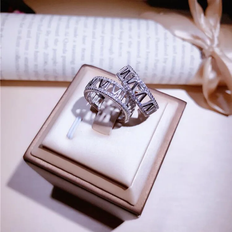 Kainier Cute Hollow Roman Original Letter Ring 925 Sterling Silver Fashion Mosaic 5A+ Zircon Opening Knuckle Rings For Women
Kainier Cute Hollow Roman Original Letter Ring 925 Sterling Silver Fashion Mosaic 5A+ Zircon Opening Knuckle Rings For Women