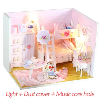 New Girl DIY 3D Wooden Mini Dollhouse Doll House Furniture Educational Toys Furniture For children pink girl heart
New Girl DIY 3D Wooden Mini Dollhouse Doll House Furniture Educational Toys Furniture For children pink girl heart