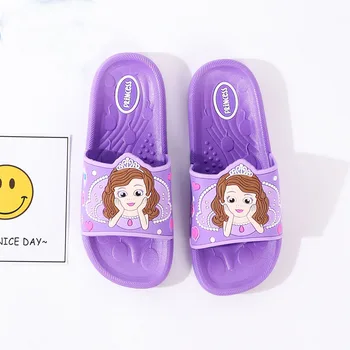 Children girls summer Sofia PVC beach Slippers Non-slip princess home bath shoes pink rose 24-39 XQ01
Children girls summer Sofia PVC beach Slippers Non-slip princess home bath shoes pink rose 24-39 XQ01