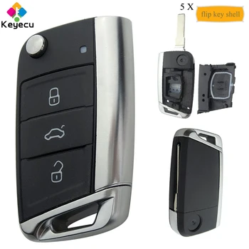 KEYECU 5PCS Flip Remote Control Car Key Cover Case Shell With 3 Buttons - for Volkswagen Golf 7 G*TI MK7 Skoda Octavia A7 Seat
KEYECU 5PCS Flip Remote Control Car Key Cover Case Shell With 3 Buttons - for Volkswagen Golf 7 G*TI MK7 Skoda Octavia A7 Seat