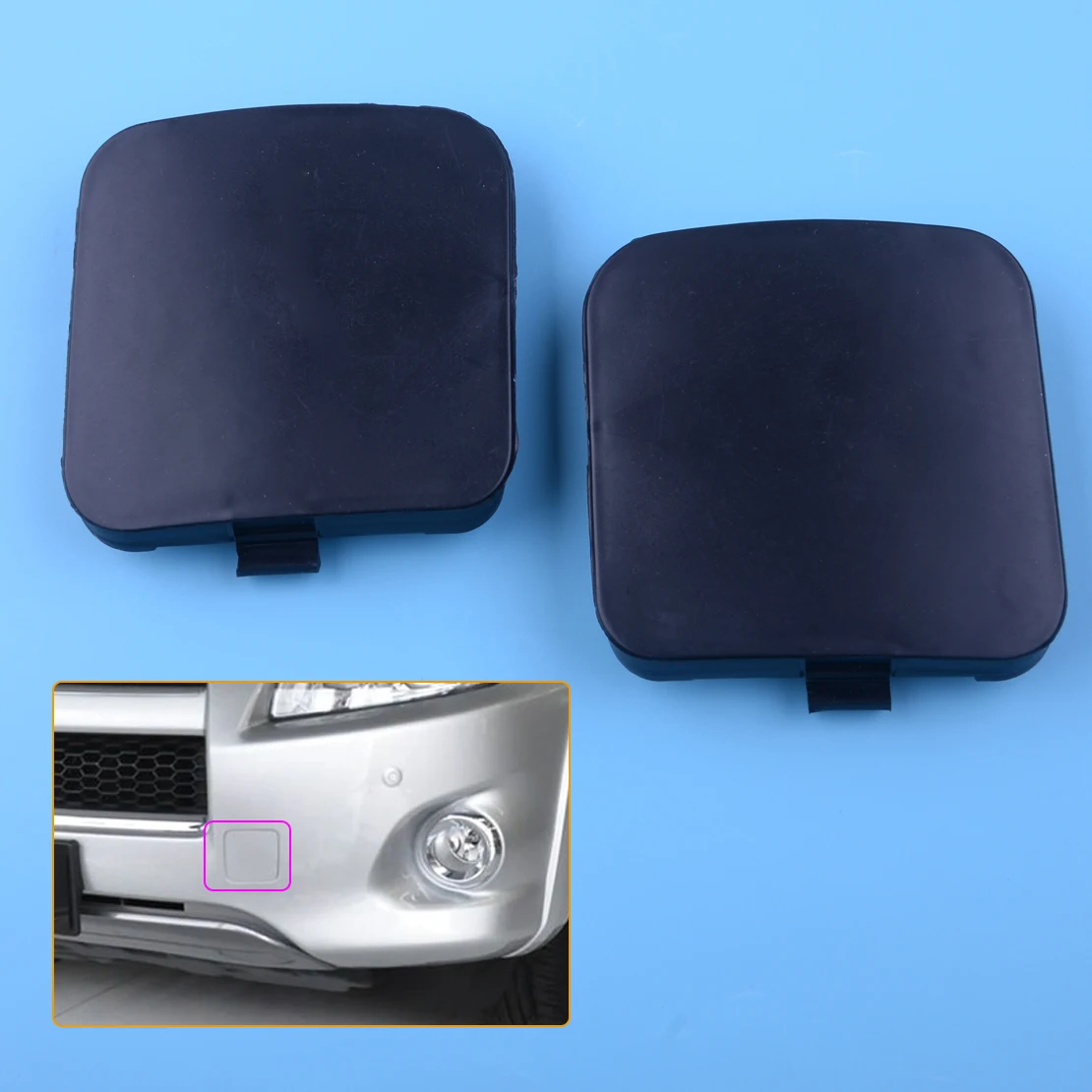 DWCX 2pcs Front Left & Right Car Bumper Trailer Tow Hook Eye Covers Caps 53286-0R020 Fit For Toyota RAV4 2009 2010 2011 2012
DWCX 2pcs Front Left & Right Car Bumper Trailer Tow Hook Eye Covers Caps 53286-0R020 Fit For Toyota RAV4 2009 2010 2011 2012