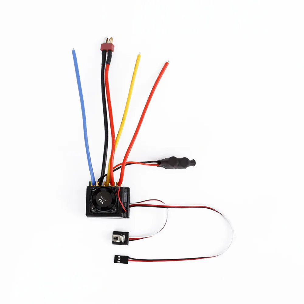 1/10 80A ESC Adjustable Sensored & Sensorless Brushless Speed Controller For Cross-country running Car Truck | Игрушки и хобби