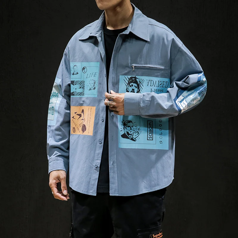 2019 Summer New Korean Long-sleeved Loose Four Seasons Explosion Models Stitching Lapel Casual Denim Shirt
2019 Summer New Korean Long-sleeved Loose Four Seasons Explosion Models Stitching Lapel Casual Denim Shirt