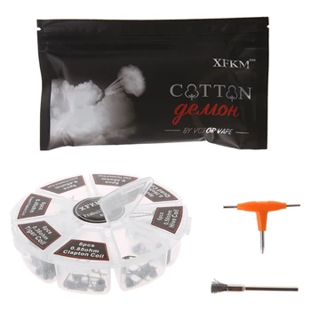 XFKM 8 In 1 Prebuilt Coil Kit Heating Wire Brush Screwdriver Cotton For E-Cigarette
XFKM 8 In 1 Prebuilt Coil Kit Heating Wire Brush Screwdriver Cotton For E-Cigarette