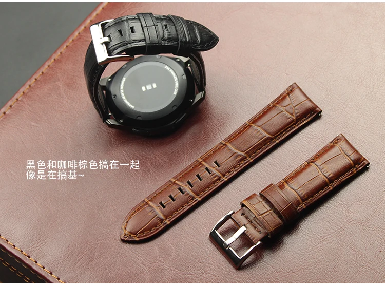 Фото Браслет zenwatch amazfit 1 2 s pace bip кожаный ремешок для Samsung Galaxy watch 42 46 S2 S3 - купить